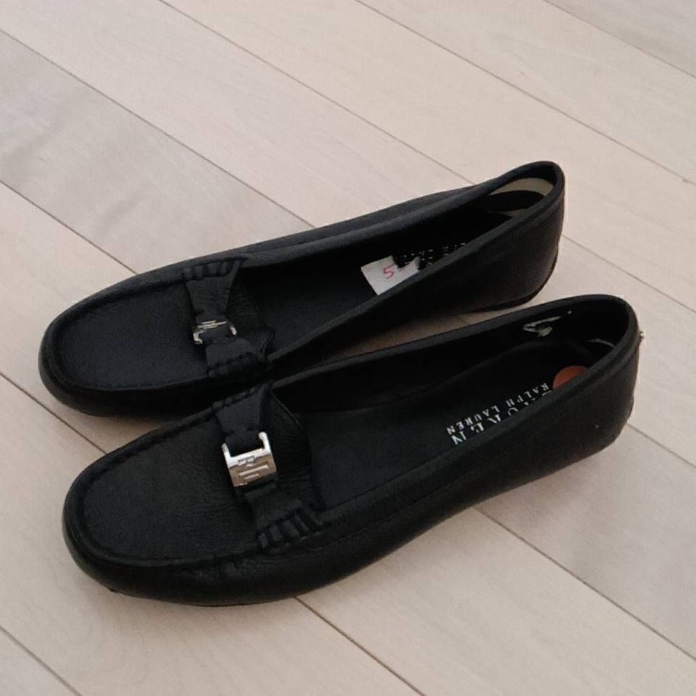 Lauren Ralph Lauren Women's Careigh Loafer Flats Black Size Size 7